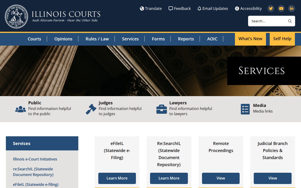 Greene County Illinois court e-services record access